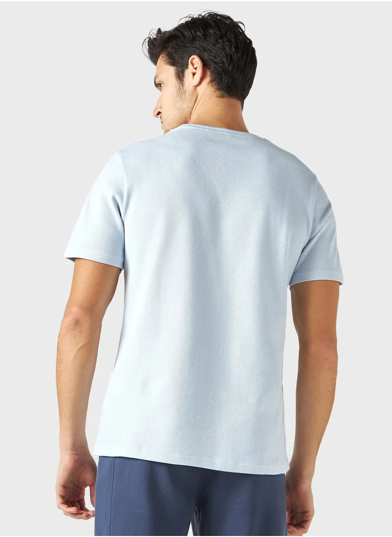 Iconic Textured Crew Neck T-Shirt