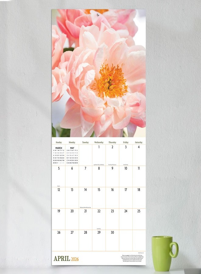 TF Publishing 2026 Flowers Wall Calendar - Large Grids for Appointments and Scheduling - Vertical Monthly Wall Calendar 2026 with Premium Gloss Paper for Home and Office Organization - 12in x 12in - Image 4