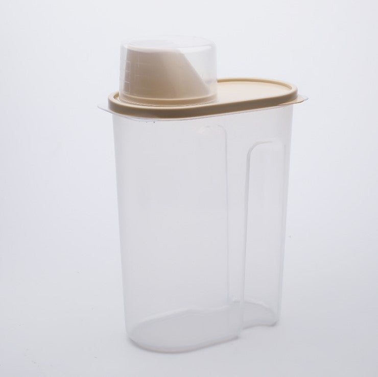 Food Grade Sealed Jar Moisture-proof Grain Spice Snacks Dry Goods Bottle Storage Box Transparent Kitchen Storage Jar 4# Nordic meter large 2.5L 