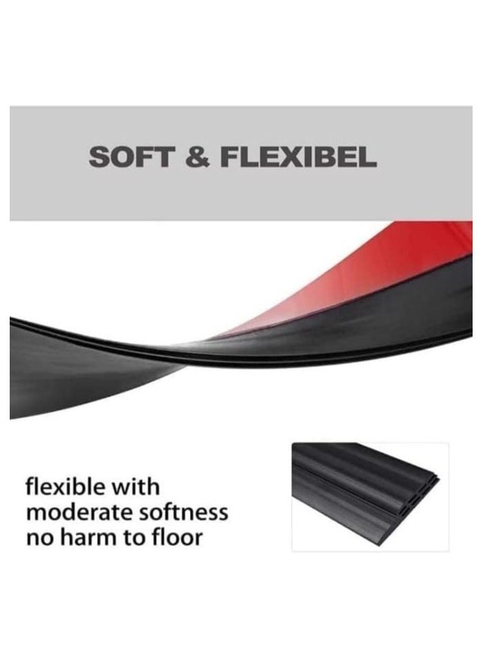 TEGRILO Door Draft stopper, Bottom Seal for Exterior & Interior Doors Blocker for Insects Dust Noise and weather Stripping 2”W x 39”L (Black) - Image 2