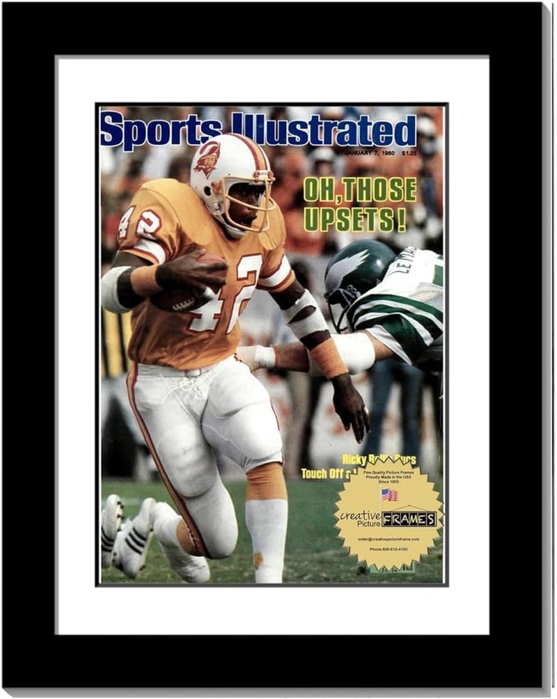 Creative Picture Frames 8" x 10.75" Sports Illustrated Magazine Display Frame, Suitable for 1981-1990 Collector's Edition Sports Magazines with Wall Mount & Easel, White Mat, Count of 1 - Image 1