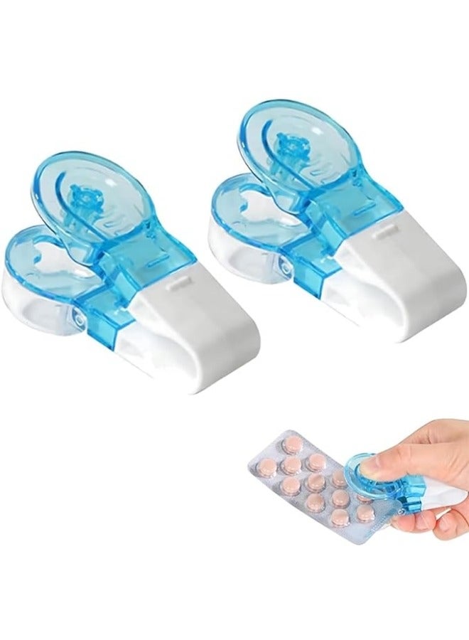 general 2PCS Portable Pill Taker, Blister Packs for Medication, Portable Pill Remover, Portable Tablet Dispenser, Pill Popper for Blister Packs Storage Box Medication Dispenser, Easy to Take Out Pills - Image 1