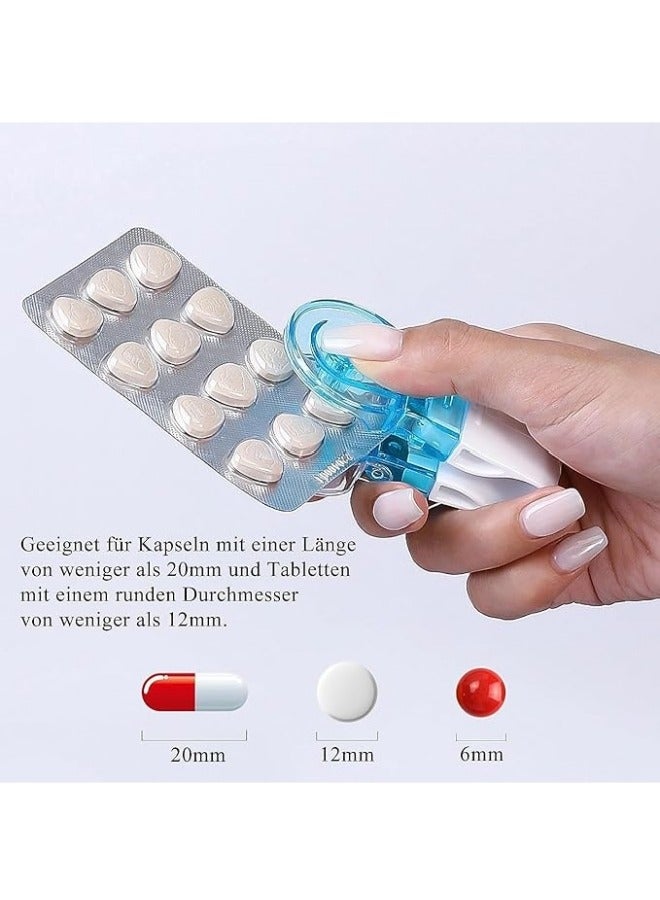 general 2PCS Portable Pill Taker, Blister Packs for Medication, Portable Pill Remover, Portable Tablet Dispenser, Pill Popper for Blister Packs Storage Box Medication Dispenser, Easy to Take Out Pills - Image 2