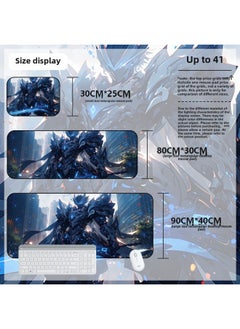 Mouse Pad Oversized Gundam Computer Keyboard Pad Cartoon Game Mouse Pad Boys E-sports Computer Thickened Desk Pad-Color:900*400*3mm-Pattern:Up To 41