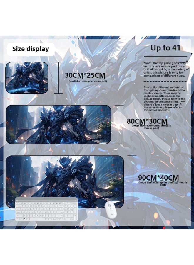 Generic - Mouse Pad Oversized Gundam Computer Keyboard Pad Cartoon Game Mouse Pad Boys E-sports Computer Thickened Desk Pad-Color:900*400*3mm-Pattern:Up To 41 - Image 1