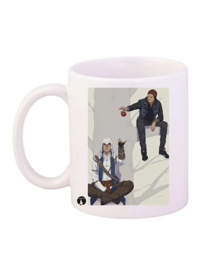 RKN Multiple Characters Printed Coffee Mug White/Black/Blue - Image 1