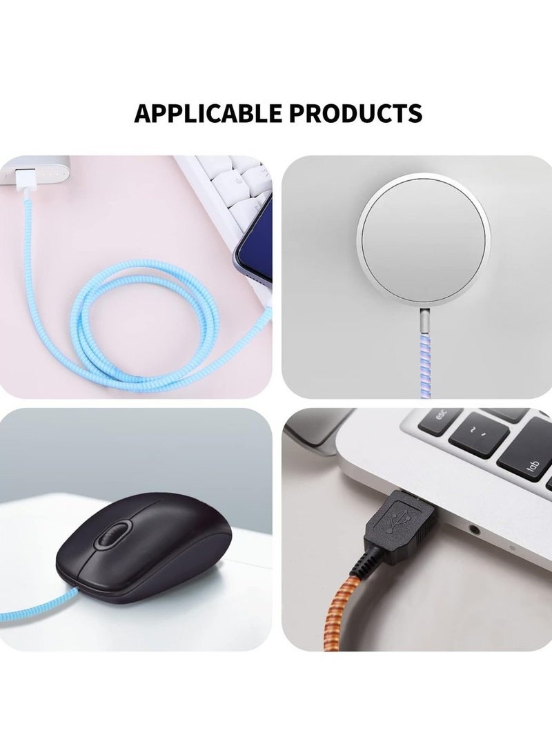 Cable Protector Wire Protector Prevent Data Cable Cracking And Pet Chewing Suitable For USB Cable Headphone Cable Mouse Cable(9 PCS 55 1 Inches) - Image 2