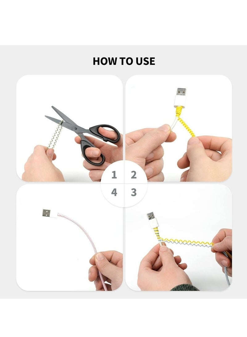 Cable Protector Wire Protector Prevent Data Cable Cracking And Pet Chewing Suitable For USB Cable Headphone Cable Mouse Cable(9 PCS 55 1 Inches) - Image 3