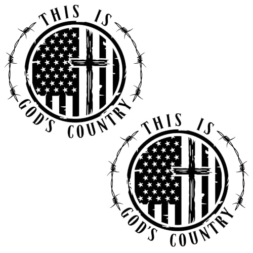 eDesign This is Gods Country Sticker Decal Vinyl 5 Inches Premium Vinyl Sticker for Cars Trucks Laptops and More Weatherproof and Durable 2Pack - Image 1