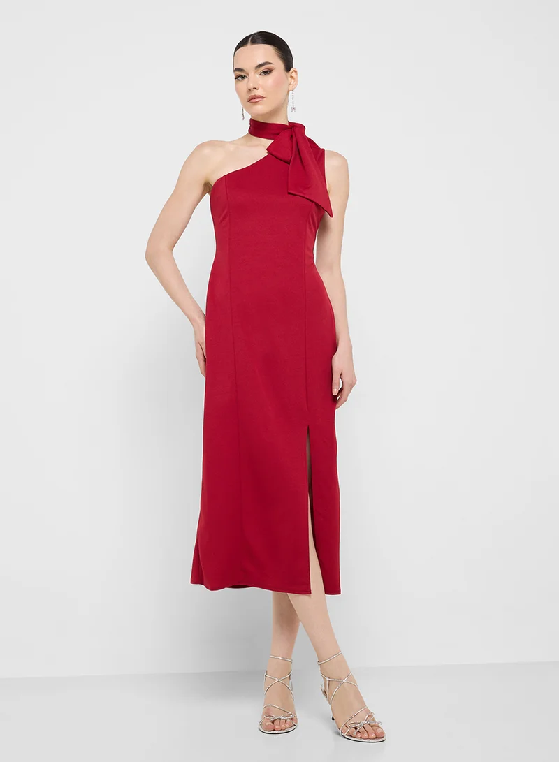 Ginger Boutique One-Shoulder Midi Dress