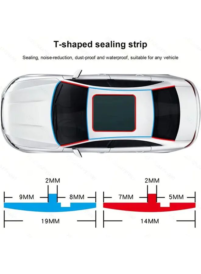 14mm 8M Car Windshield Seal Rubber Strip Sound Insulation Weatherstrip Waterproof - Image 2