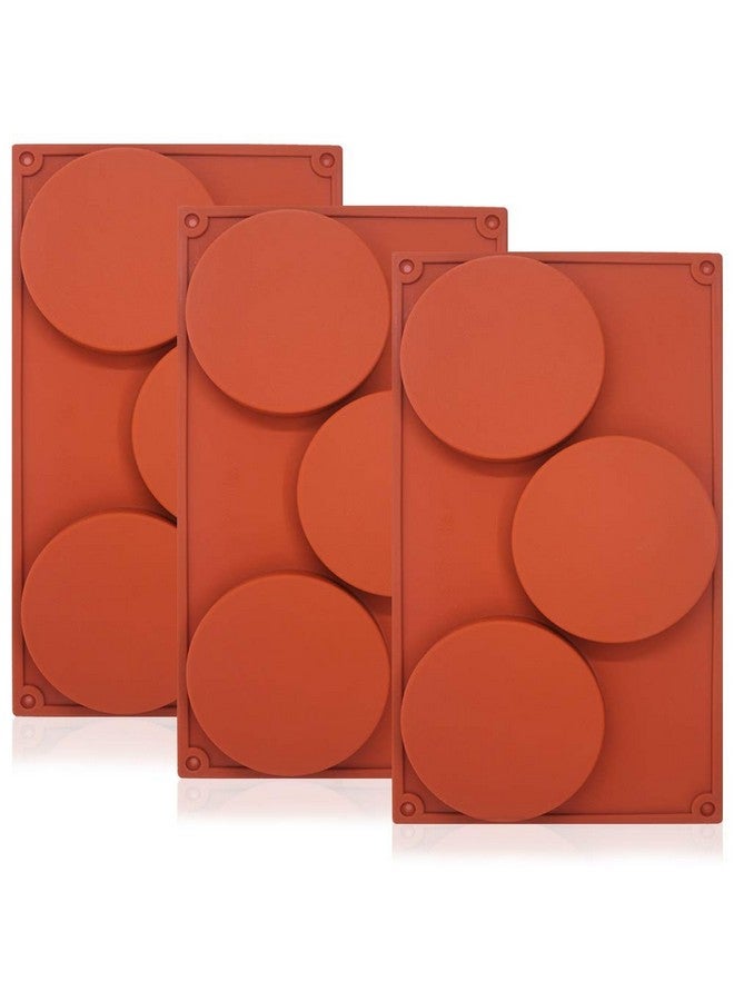 سورس تون قالب كيك دائري كبير من السيليكون بثلاثة تجاويف من SourceTon، عبوة من 3 قطع قوالب خبز غير لاصقة للكيك والحلوى والصابون والفن الراتنجي - Image 1