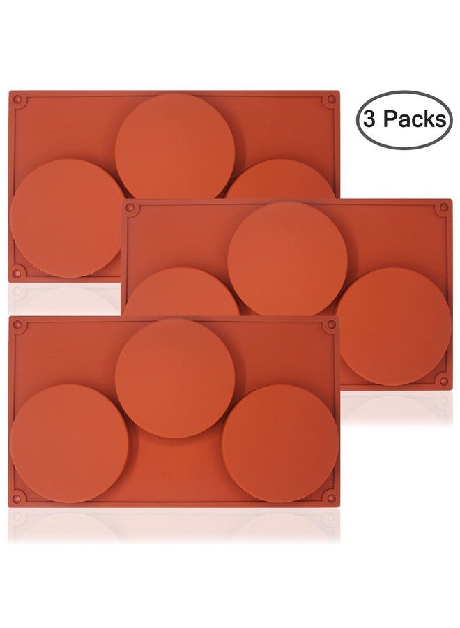 سورس تون قالب كيك دائري كبير من السيليكون بثلاثة تجاويف من SourceTon، عبوة من 3 قطع قوالب خبز غير لاصقة للكيك والحلوى والصابون والفن الراتنجي - Image 3