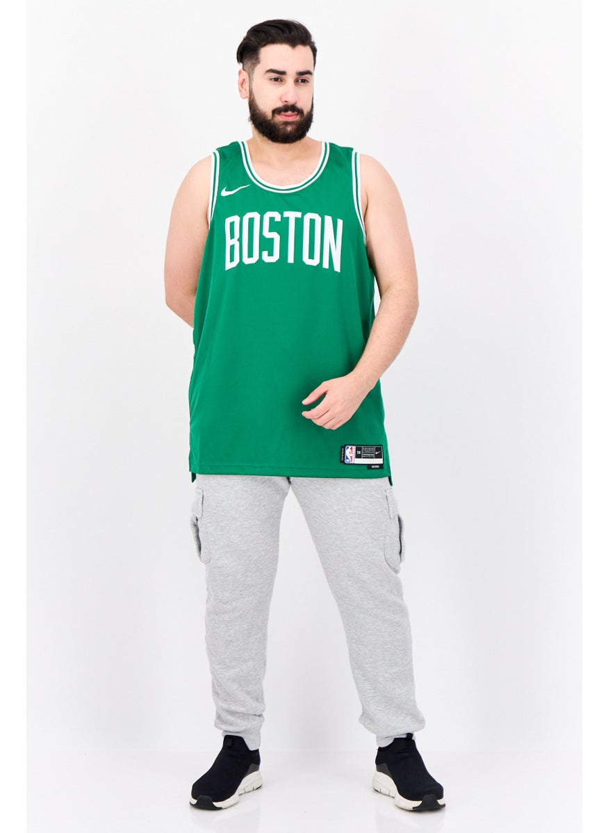 Nike Nike x NBA Men Dri Fit Brand Logo Basketball Jersey, Green  - Image 4