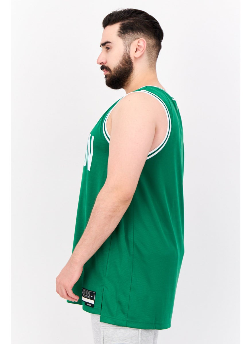 Nike Nike x NBA Men Dri Fit Brand Logo Basketball Jersey, Green  - Image 2