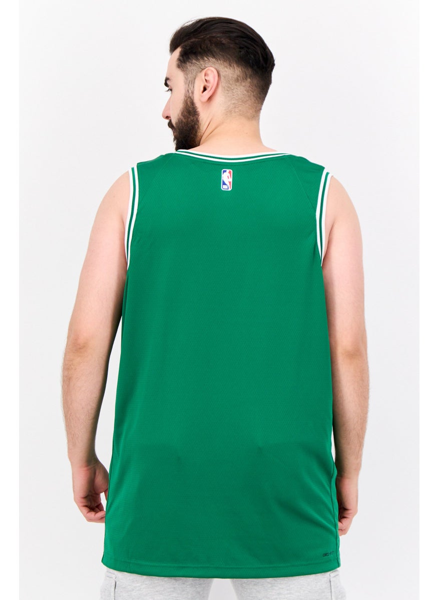 Nike Nike x NBA Men Dri Fit Brand Logo Basketball Jersey, Green  - Image 3