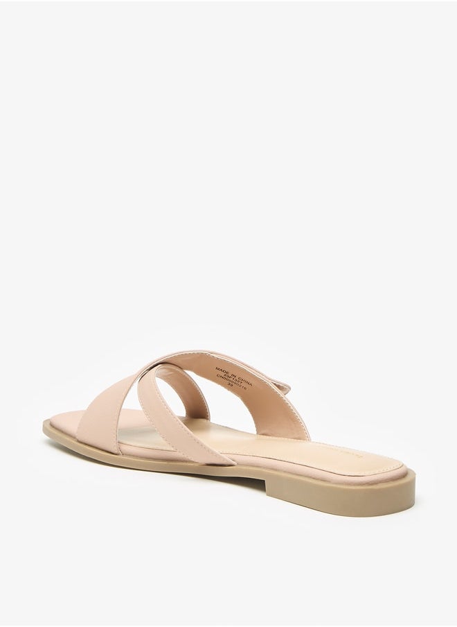 Flora Bella By Shoexpress - Women's Textured Slip-On Flat Sandals - Image 1