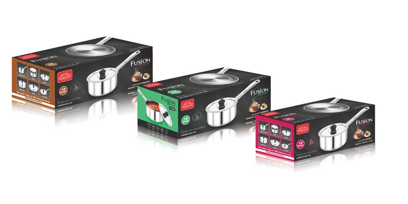 HORIZON Stainless Steel Cookware with Lid Sauce Pan 18 Guage 15 CM | (Capacity 1500 ML) - Image 3