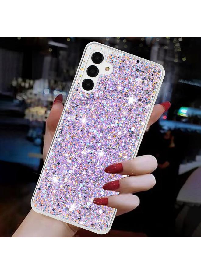 S-TOP Case For Samsung Galaxy A55 5G Transparent Frame Glitter Powder TPU Phone Case - Image 4
