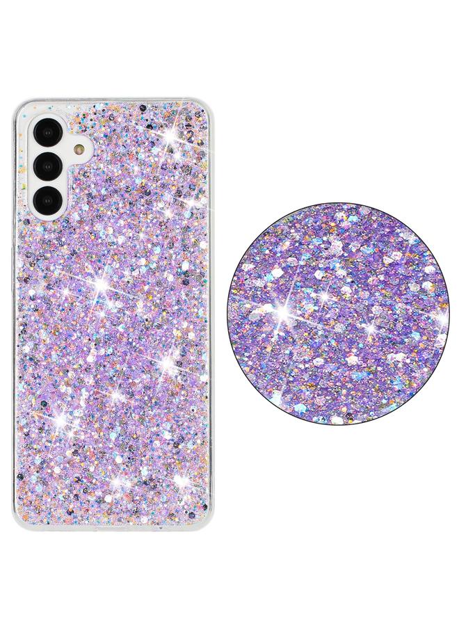 S-TOP Case For Samsung Galaxy A55 5G Transparent Frame Glitter Powder TPU Phone Case - Image 2