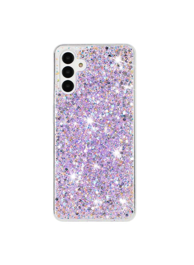 S-TOP Case For Samsung Galaxy A55 5G Transparent Frame Glitter Powder TPU Phone Case - Image 1