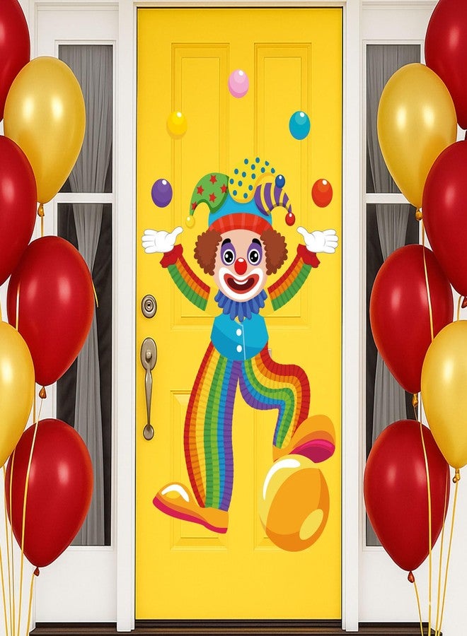 Epakh Carnival Circus Party Decorations Large Size 3D Clown Door Decor Funny Rainbow Circus Clown Performer Paper Cutouts for Carnival Birthday Party Classroom Bulletin Board Wall Chalkboard Decor - Image 4
