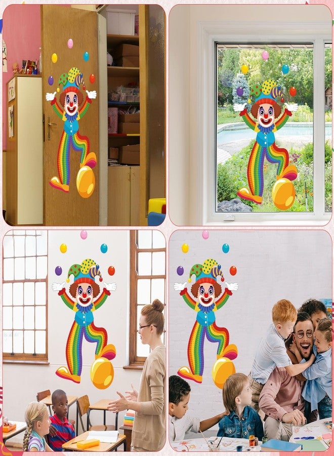 Epakh Carnival Circus Party Decorations Large Size 3D Clown Door Decor Funny Rainbow Circus Clown Performer Paper Cutouts for Carnival Birthday Party Classroom Bulletin Board Wall Chalkboard Decor - Image 5