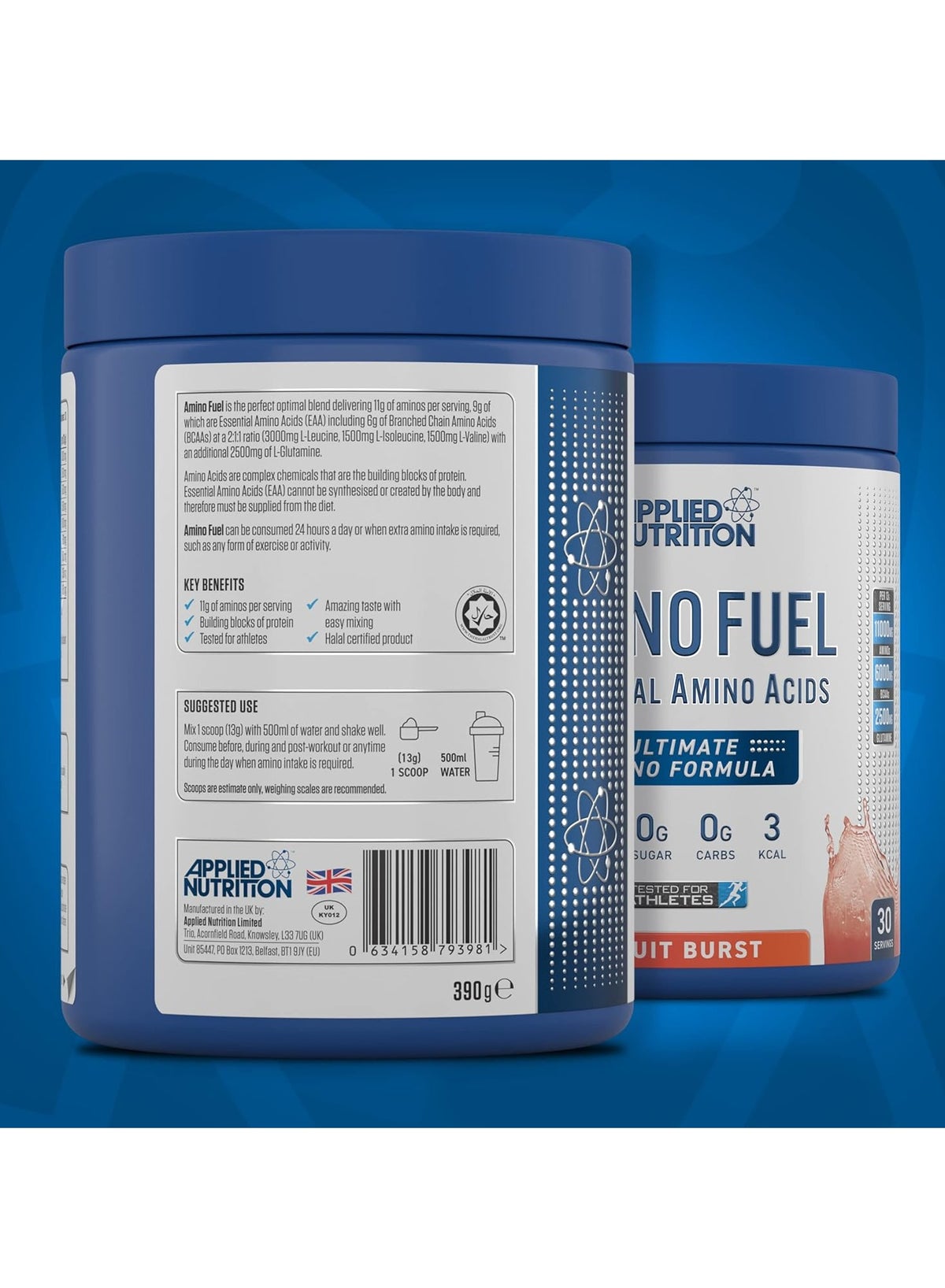 Amino Fuel Eaa Essential Amino Acids Fruit Burst Flavor 30 Servings