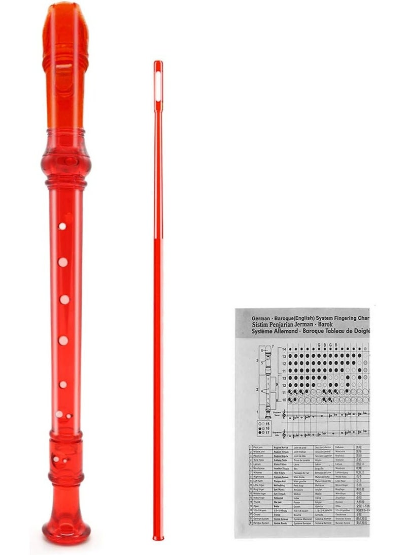 Mike Music Exceart Soprano Descant Recorder 8 Hole Flute Music Instrument(red) - Image 1