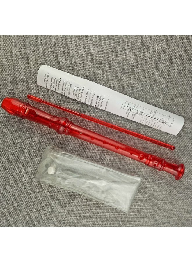 Mike Music Exceart Soprano Descant Recorder 8 Hole Flute Music Instrument(red) - Image 2