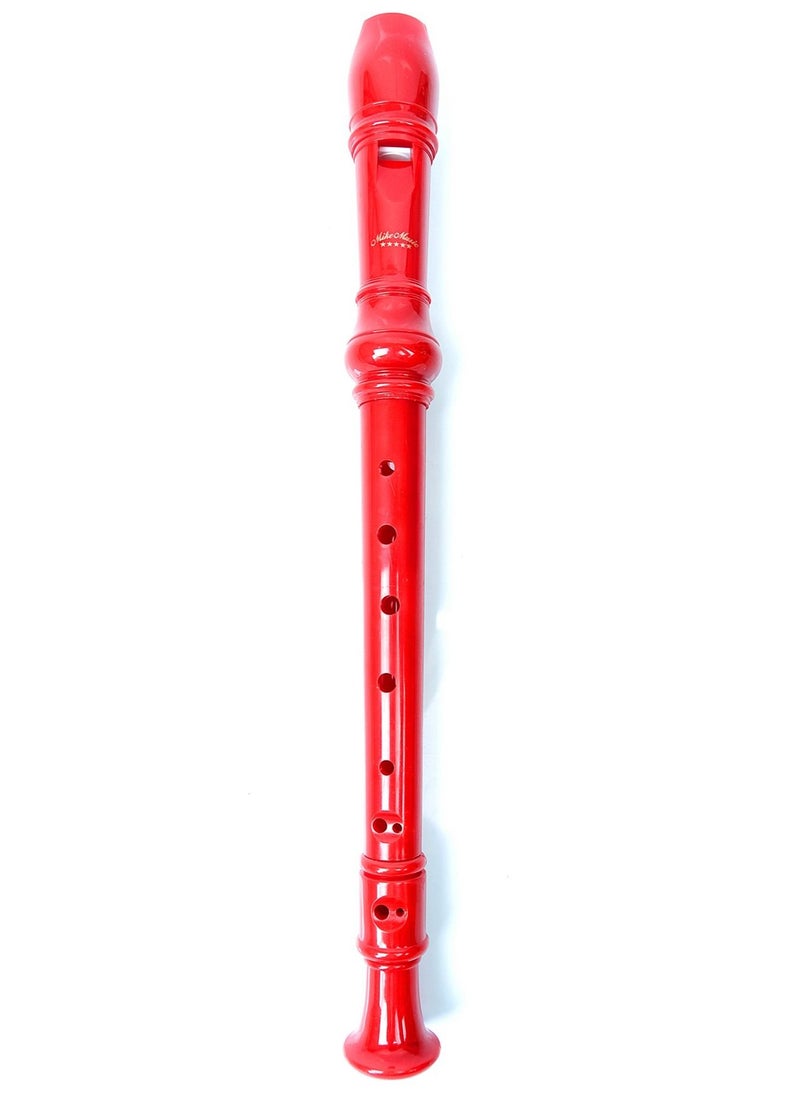Mike Music - Mike Music Exceart Soprano Descant Recorder 8 Hole Flute Music Instrument(red) - Image 1