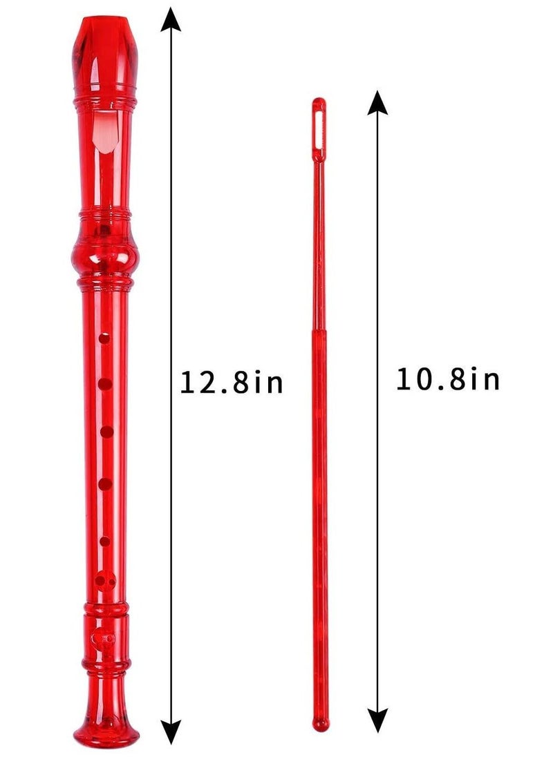 Mike Music - Mike Music Exceart Soprano Descant Recorder 8 Hole Flute Music Instrument(red) - Image 1