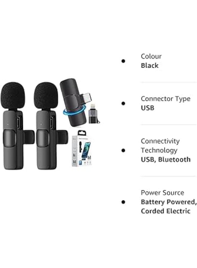 Wireless Lavalier Microphone for Lightning, and USB-C  Plug-Play Wireless Mic for Recording, Live Stream, YouTube, TikTok, Facebook, Noise Reduction Auto-Sync - Image 3