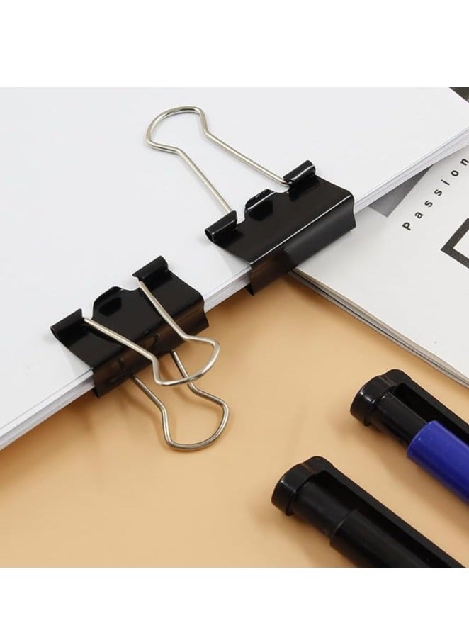 توب ستار 12 قطعة مشبك ورق 32 مم أسود - Image 1