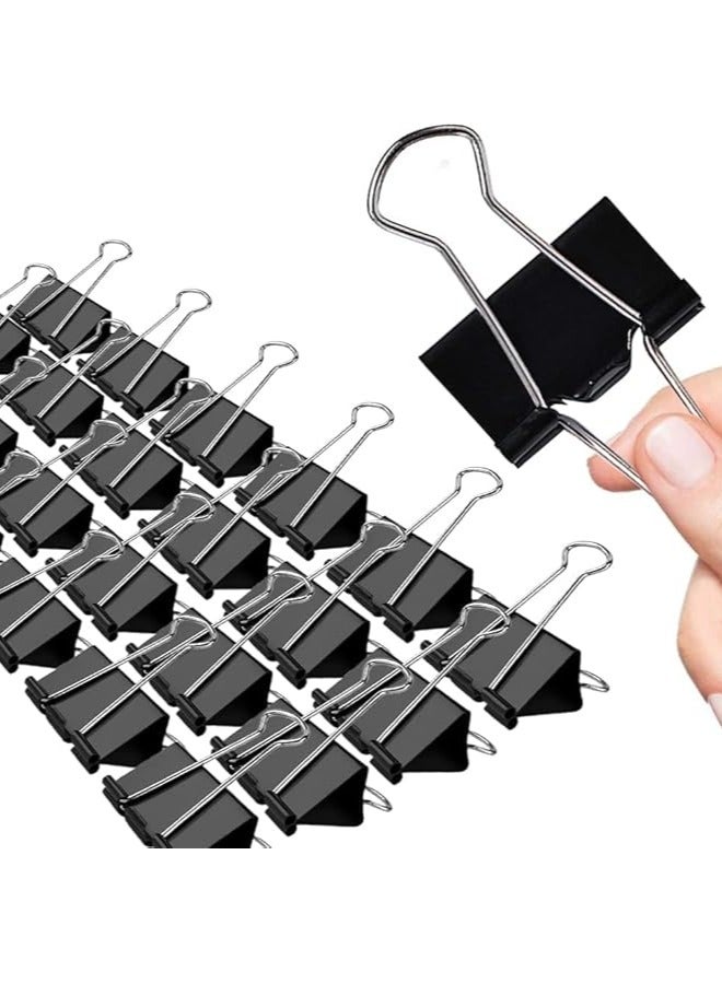 توب ستار 12 قطعة مشبك ورق 32 مم أسود - Image 4