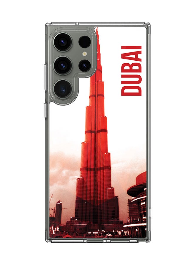Stylizedd Classic Clear Case for Samsung Galaxy S25 Ultra , Hybrid Soft Case Flexible Edges TPU PC Gel Thin Transparent Cover - Dubai - The Burj Full Print - Image 1