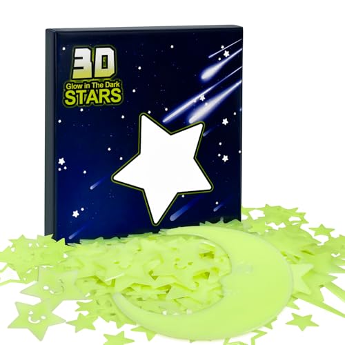 Casleevf Valentines Day Gifts for Kids Stars Glow in The Dark Stars Stickers for Ceiling Valentines Birthday for Kids Teen Boys Toddler Adults Room Decor Christmas Stocking Stuffers for Kids - Image 1