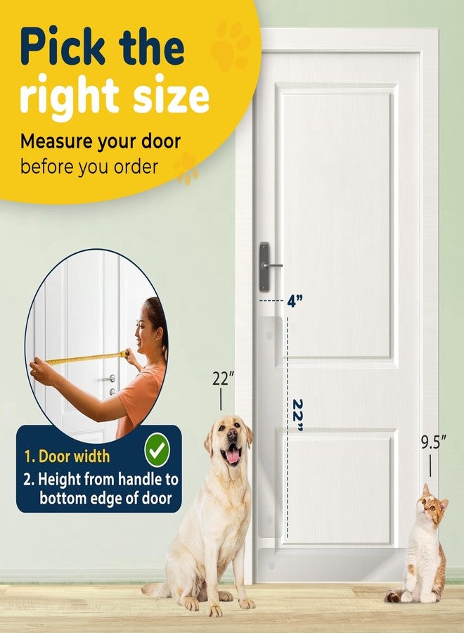PROTECTO 2-Pack Heavy Duty Door Protector from Dog Scratching, 55 x 10 cm Clear Door Scratch Protector, Easy to Install on Window, Wall, Screen & Sliding Doors, Cat Scratch Guard for Indoors Outdoors - Image 2