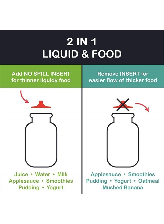Squeasy Snacker Red 6 oz Squeasy Snacker Spill Proof Silicone Reusable Food Pouch - for Both Soft Foods and Liquids - Water, Apple Sauce, Yogurt, Smoothies, Baby Food - Dishwasher Safe 