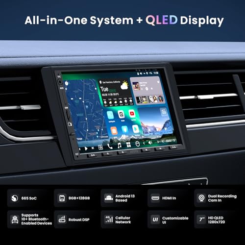 ATOTOZONE X10 7" Double-DIN Android Car Stereo, 8G+128G in-Dash Nav, Backup Cam w Recording, AI Agent & AI Vision, Re-Mote LiveView, 4G LTE, 7.1.2-Ch Audio, HDMI in, Wireless CarPlay/Android Auto - Image 2