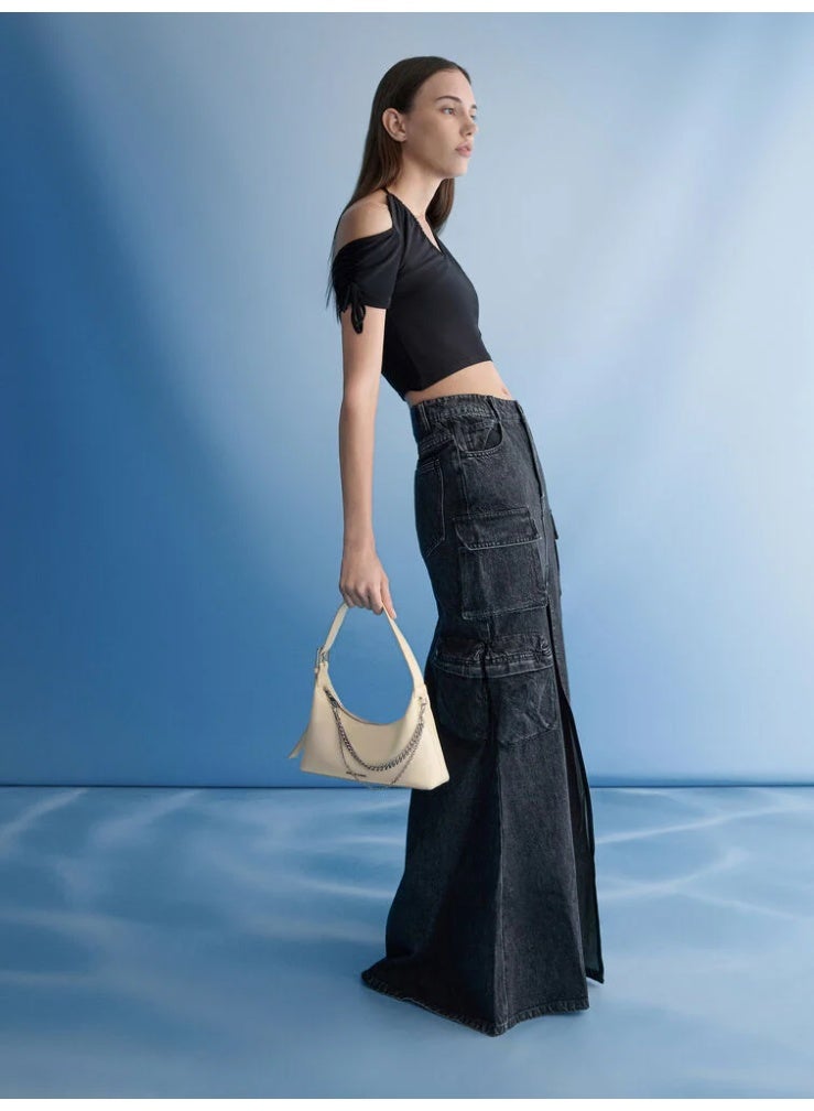 Charles & Keith Atwood Chain-Embellished Shoulder Bag - Image 4