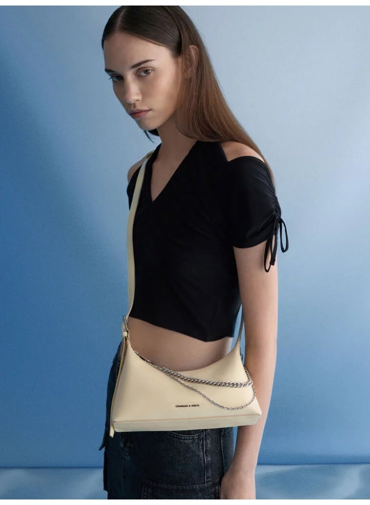 Charles & Keith Atwood Chain-Embellished Shoulder Bag - Image 2