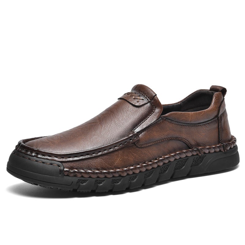 LDECK Men's Leather Outdoor Casual Shoes - Durable, Stylish & Versatile