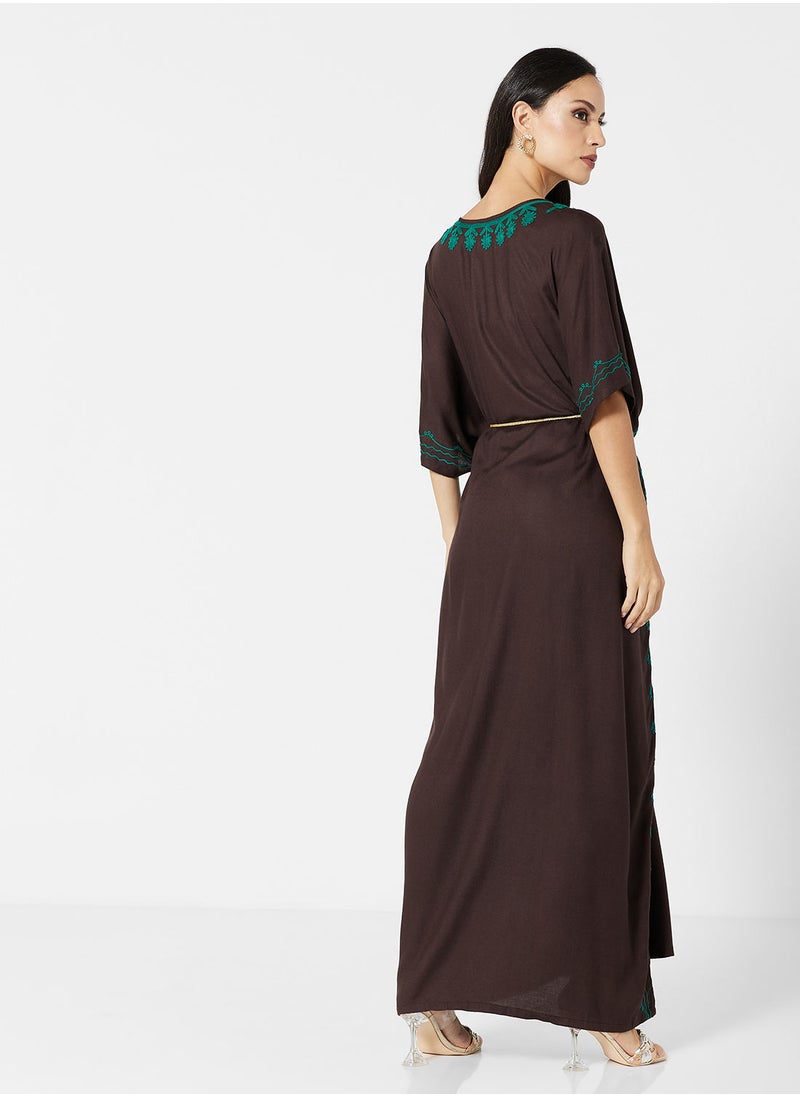 ARABIAN CLOSET EMBROIDERED KAFTAN  - Image 2