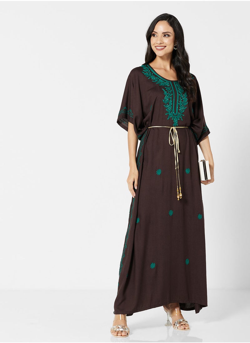 ARABIAN CLOSET EMBROIDERED KAFTAN  - Image 5