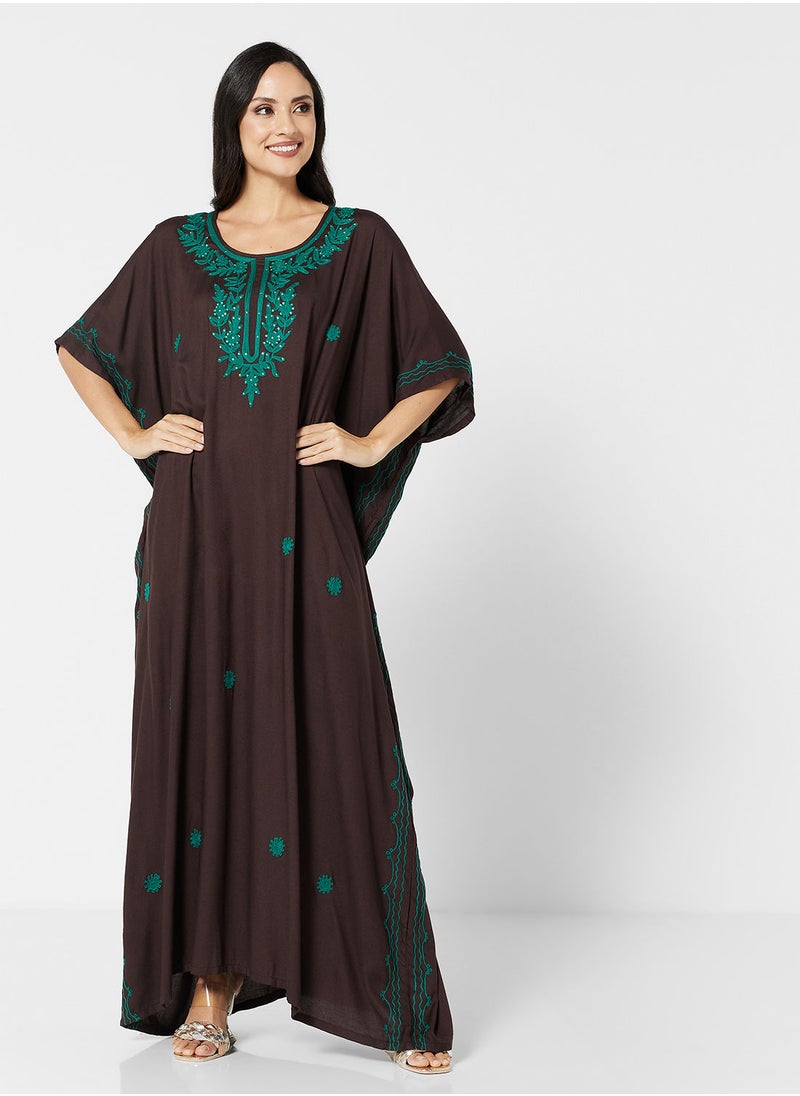 ARABIAN CLOSET EMBROIDERED KAFTAN  - Image 4