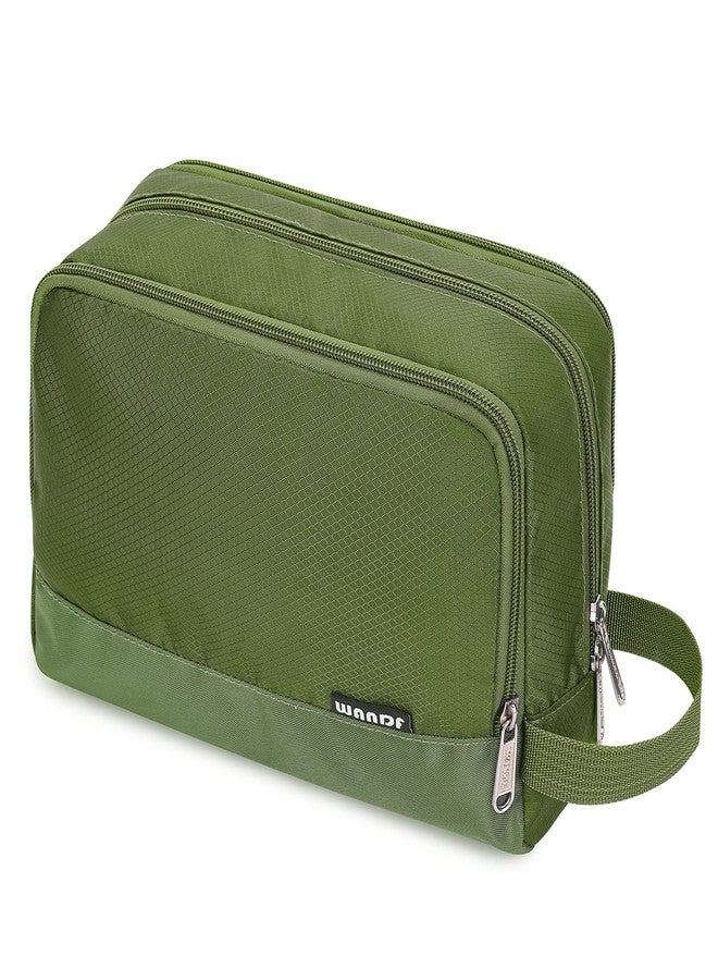 WANDF Toiletry Bag for Men Hanging Dopp Kit Water Resistant Shaving Bag Small Toiletry Bag for Traveling (Pure Green) - Image 1