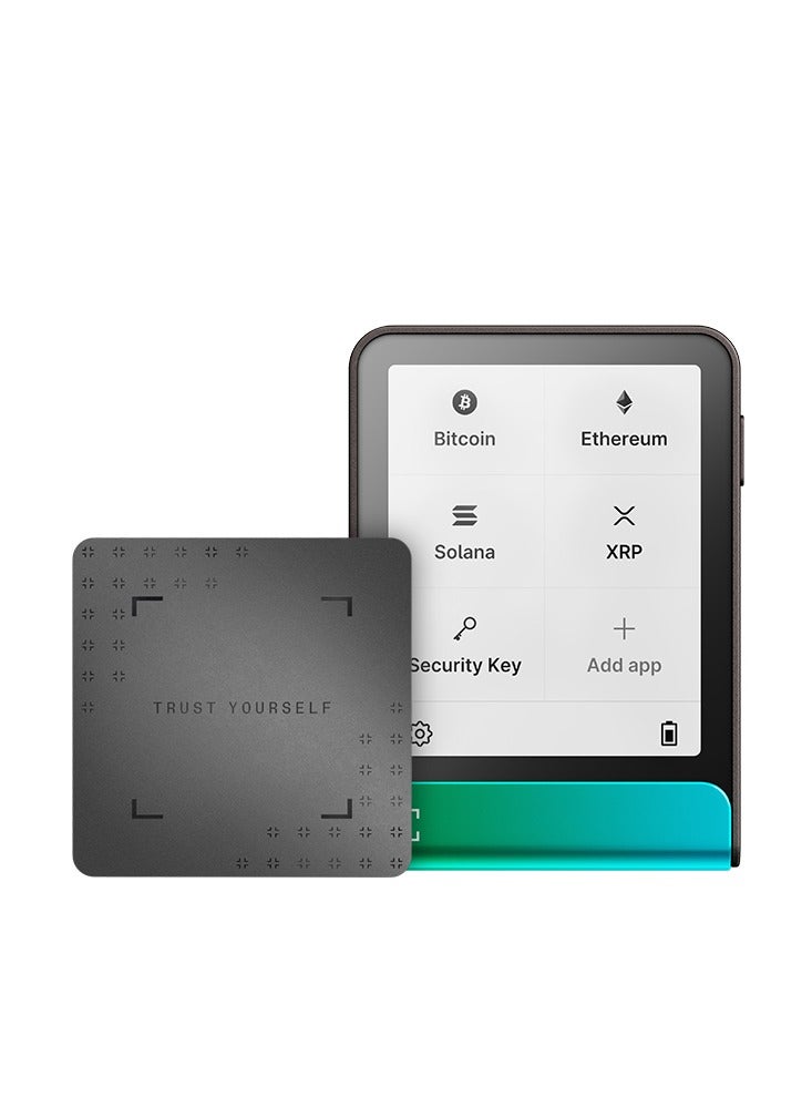 Ledger Flex Hardware Wallet | 2.84" TouchScreen + Recovery Key, Bitcoin Security, World's Safest Crypto Wallet, Bluetooth Connection, USB-C Charging, 5000+ Coins NFT, for iOS & Android - Oxidate Green  - Image 1