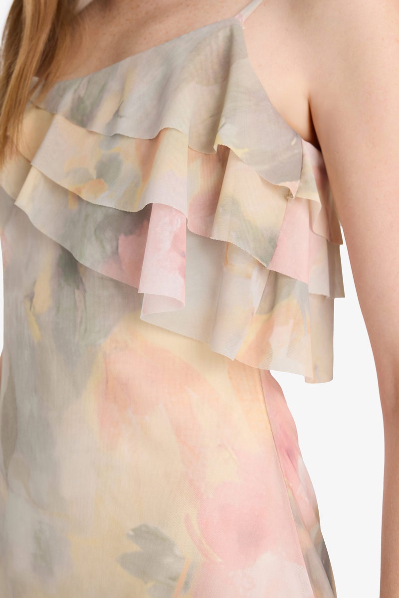 DeFacto Green Woman Fit And Flare Short Sleeve Knitted Dress Casual - Image 3