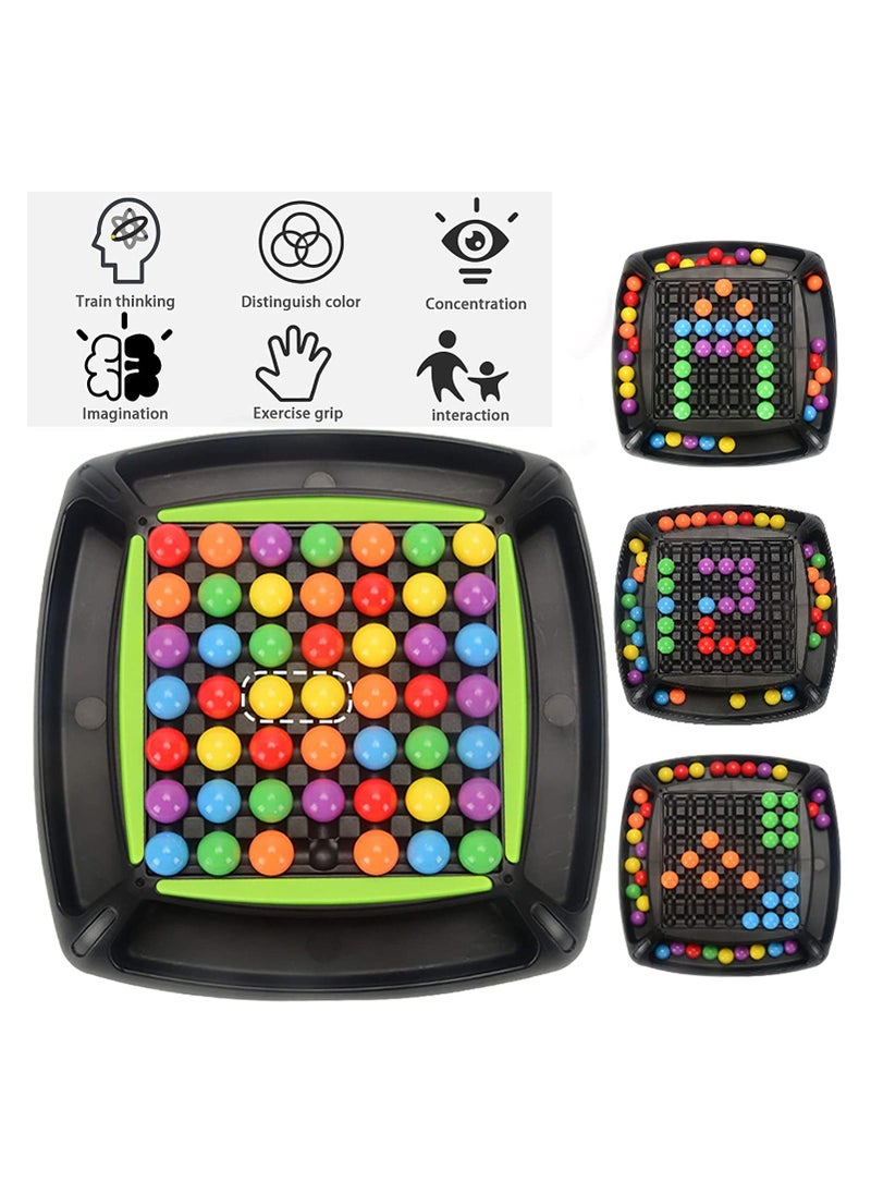 Toy Box - Rainbow Bead Game for Kids Puzzle Magic Chess Board Game Rainbow Ball Matching Game - Image 1